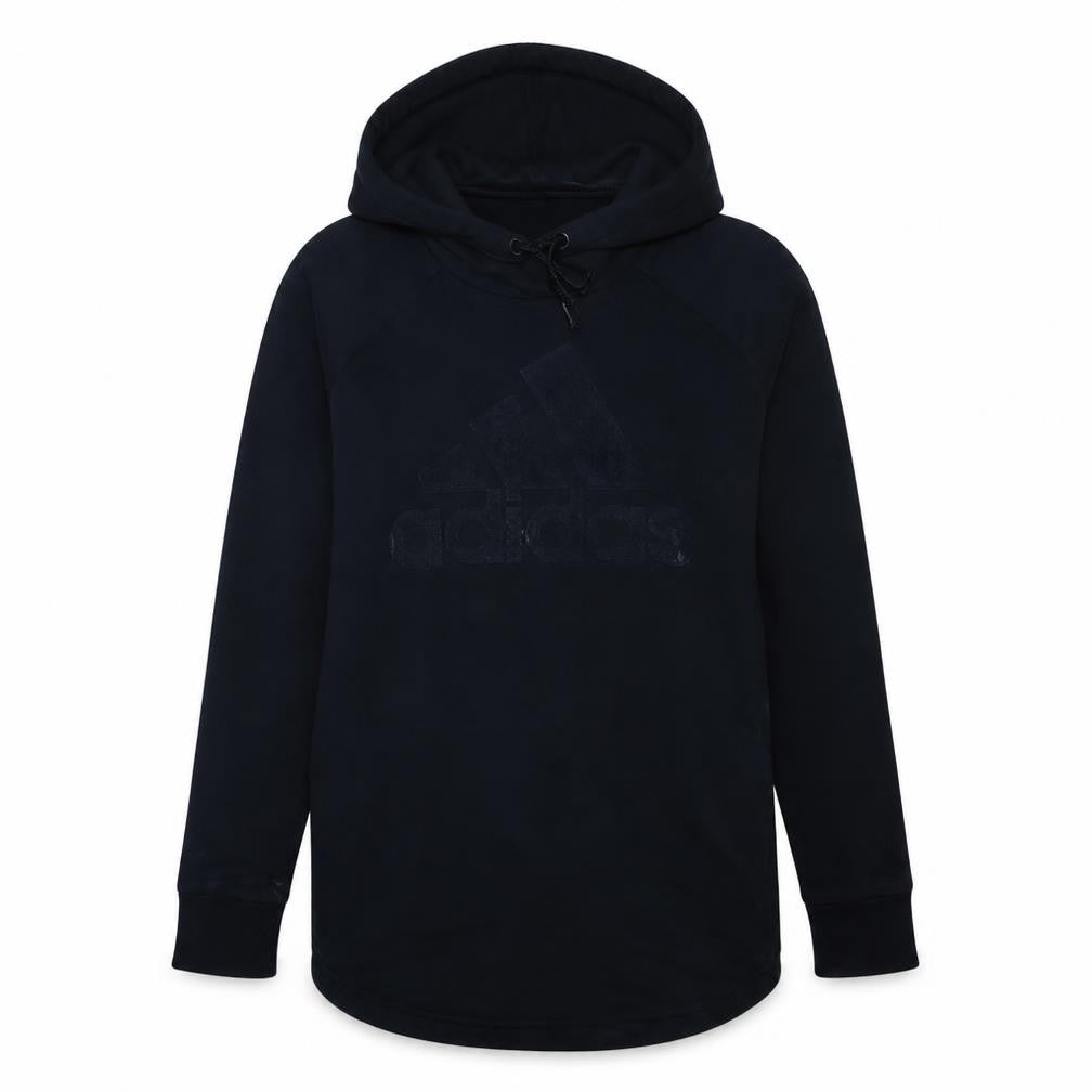 Adidas Womens Black Pullover Hoodie Size M Logo Fleece Sweatshirt