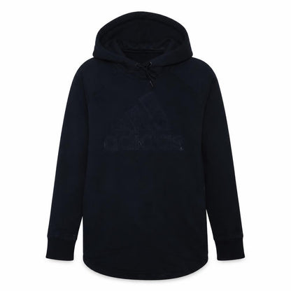 Adidas Womens Black Pullover Hoodie Size M Logo Fleece Sweatshirt