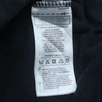 Adidas Womens Black Pullover Hoodie Size M Logo Fleece Sweatshirt