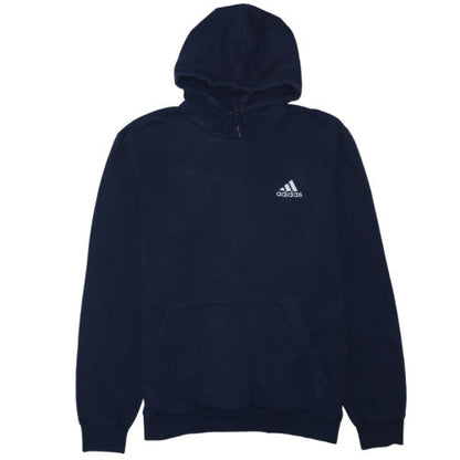 Adidas Men Blue Pullover Hoodie Medium Fleece Sportswear
