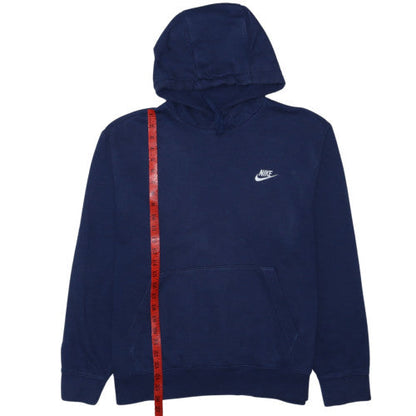 Nike Men's Navy Blue Pullover Hoodie Large Cotton Fleece