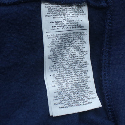 Nike Men's Navy Blue Pullover Hoodie Large Cotton Fleece