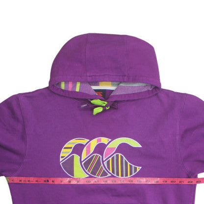 Canterbury Womens Purple Pullover Hoodie M Hooded Logo Sweatshirt