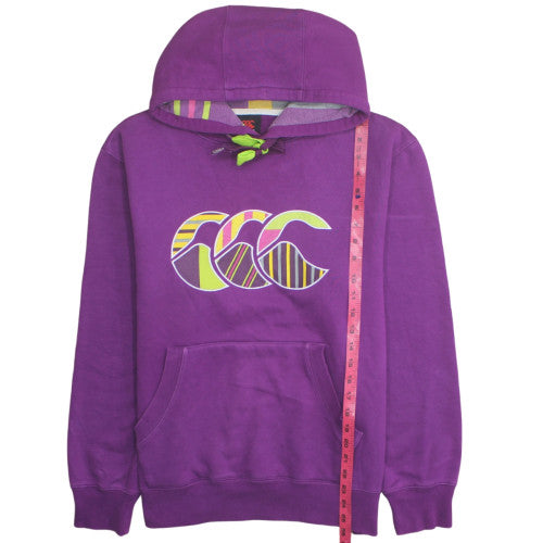 Canterbury Womens Purple Pullover Hoodie M Hooded Logo Sweatshirt