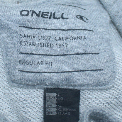 O'Neill Men’s Grey Full Zip Hoodie XL Regular Fit Cotton Blend