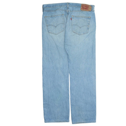 Levi Strauss 501 Men's Blue 36W 32L Straight Leg Distressed Jeans