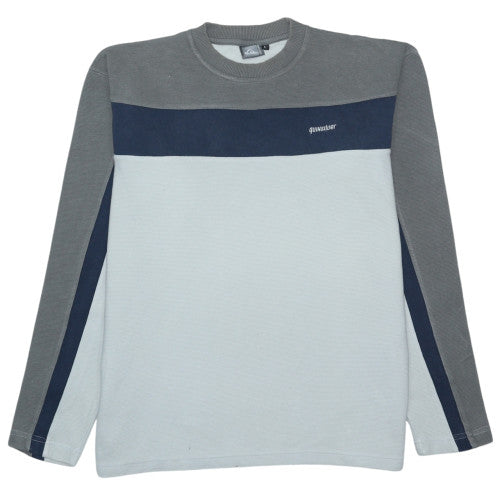 Quiksilver Men's Grey Colour Block Crew Neck Sweatshirt M