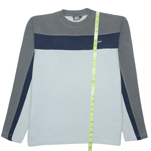 Quiksilver Men's Grey Colour Block Crew Neck Sweatshirt M