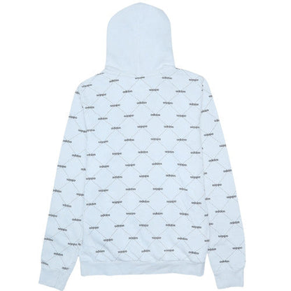 Adidas Womens White Pullover Hoodie M 12-14 Logo Print Casual