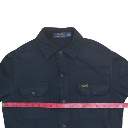Polo Ralph Lauren Men's Blue Cotton Blend Button-Up Shirt Size M