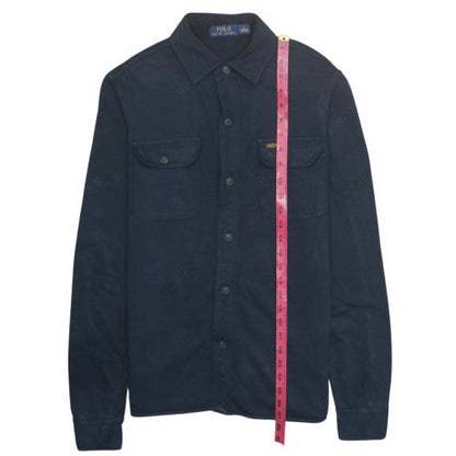 Polo Ralph Lauren Men's Blue Cotton Blend Button-Up Shirt Size M