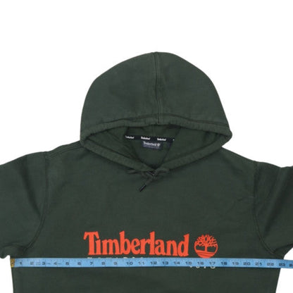 Timberland Men's Green Pullover Hoodie L Logo Graphic Outdoor