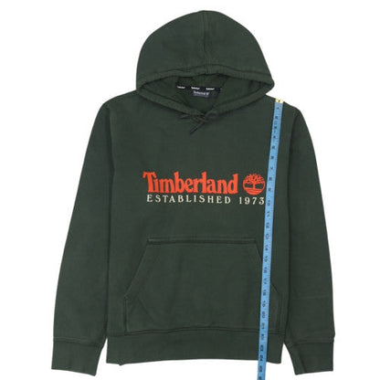 Timberland Men's Green Pullover Hoodie L Logo Graphic Outdoor