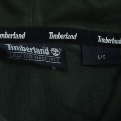 Timberland Men's Green Pullover Hoodie L Logo Graphic Outdoor
