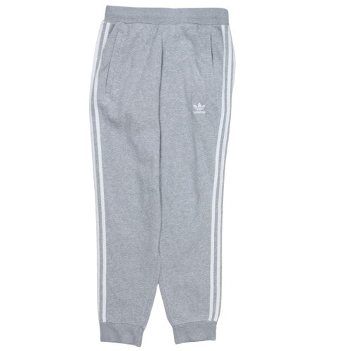 adidas Men Grey Jogger Trousers M Regular Fit Fleece Logo