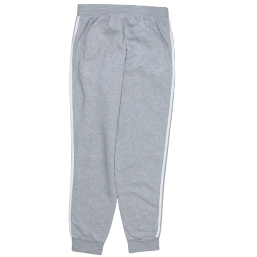 adidas Men Grey Jogger Trousers M Regular Fit Fleece Logo