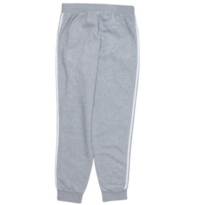 adidas Men Grey Jogger Trousers M Regular Fit Fleece Logo