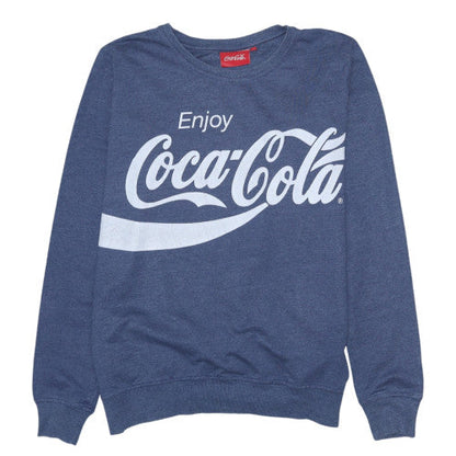 Coca-Cola Women's Blue Crew Neck Pullover Sweatshirt Size 16
