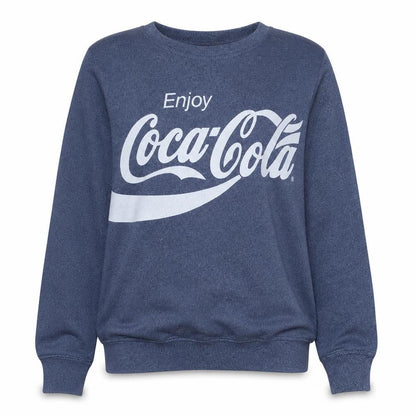 Coca-Cola Women's Blue Crew Neck Pullover Sweatshirt Size 16