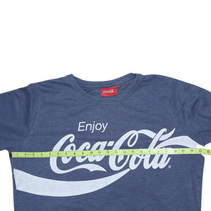 Coca-Cola Women's Blue Crew Neck Pullover Sweatshirt Size 16