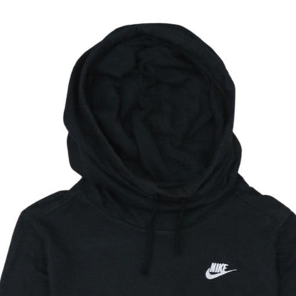 Nike Men's Black Pullover Hoodie M Fleece Logo Sweatshirt