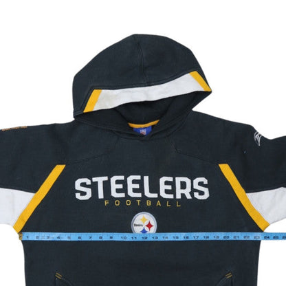 Reebok Men’s Black Steelers NFL Pullover Hoodie Size S