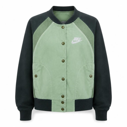 Nike Women's Green Bomber Jacket Size S Casual Sports Style