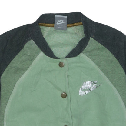 Nike Women's Green Bomber Jacket Size S Casual Sports Style