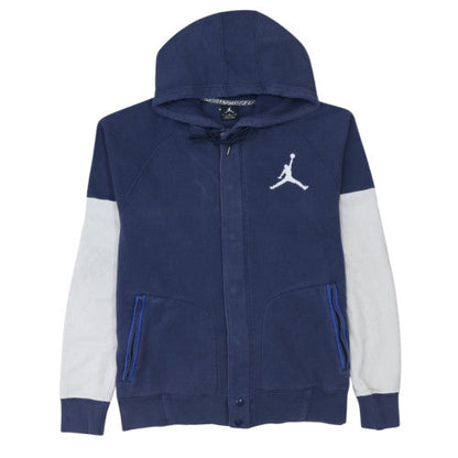 Jordan Mens Blue Full Zip Hoodie L Fleece Sportswear