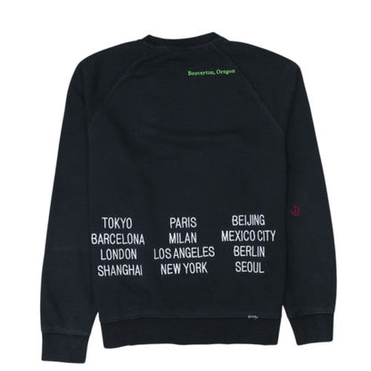 Nike Mens Black City Graphic Sweatshirt L Pullover Crew Neck