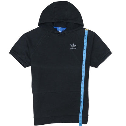 Adidas Men's Black Short Sleeve Pullover Hoodie Size S