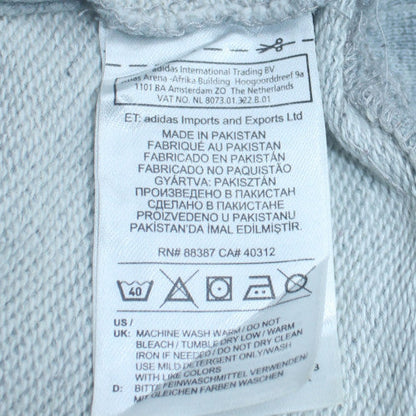 adidas Men’s White Crew Neck Pullover Sweatshirt Size S