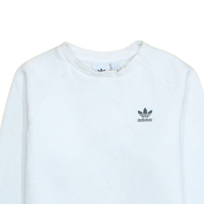 adidas Men’s White Crew Neck Pullover Sweatshirt Size S