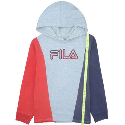 FILA Men's Multicoloured Pullover Hoodie L Graphic Fleece Sweatshirt
