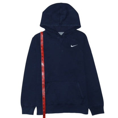 Nike Boys Navy Blue Pullover Hoodie XL 13-15 Years Cotton Blend Logo Hooded
