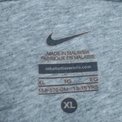 Nike Boys Navy Blue Pullover Hoodie XL 13-15 Years Cotton Blend Logo Hooded