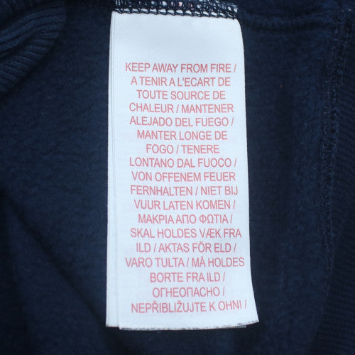 Nike Boys Navy Blue Pullover Hoodie XL 13-15 Years Cotton Blend Logo Hooded