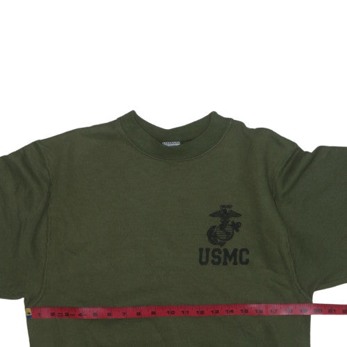 Campbellsville Mens Green USMC Pullover Sweatshirt Size S