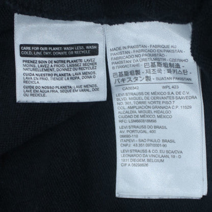 Levi's Men's Black Crew Neck Sweatshirt L Cotton Blend Classic Style