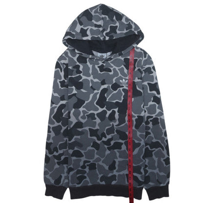Adidas Men's Grey Camo Pullover Hoodie Sweatshirt Size S Classic Fit