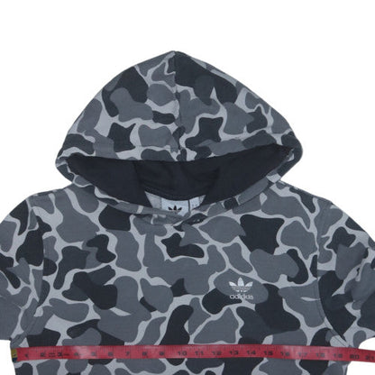 Adidas Men's Grey Camo Pullover Hoodie Sweatshirt Size S Classic Fit