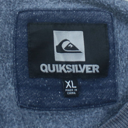 Quiksilver Mens Blue Striped Crew Neck Pullover Sweatshirt XL