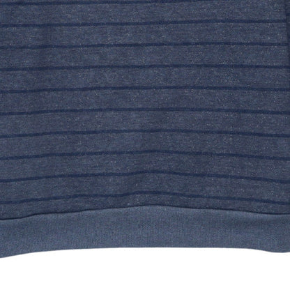 Quiksilver Mens Blue Striped Crew Neck Pullover Sweatshirt XL