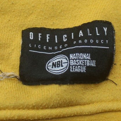 NBL Men's Yellow Pullover Hoodie Size L Regular Fit Graphic Sportswear