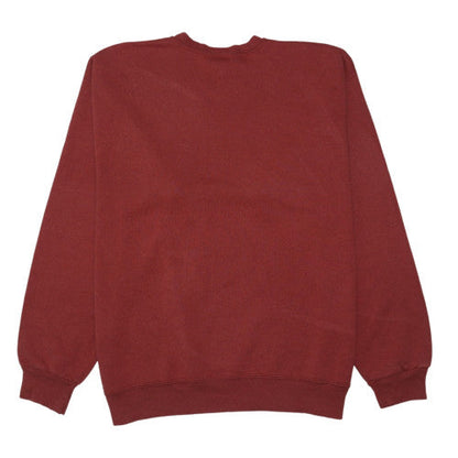 Champion Mens Red Crew Neck Pullover Sweatshirt Size L Classic Fit