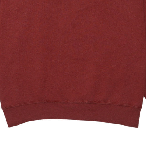 Champion Mens Red Crew Neck Pullover Sweatshirt Size L Classic Fit