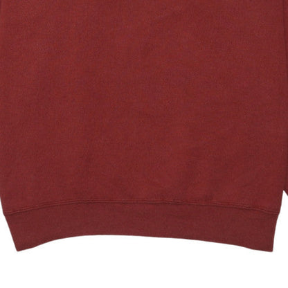 Champion Mens Red Crew Neck Pullover Sweatshirt Size L Classic Fit