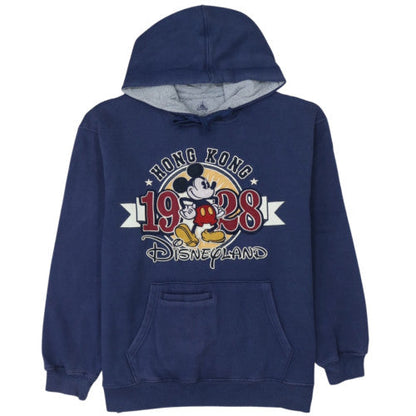 Disney Men's Blue Pullover Hoodie L Mickey Mouse Hong Kong Disneyland