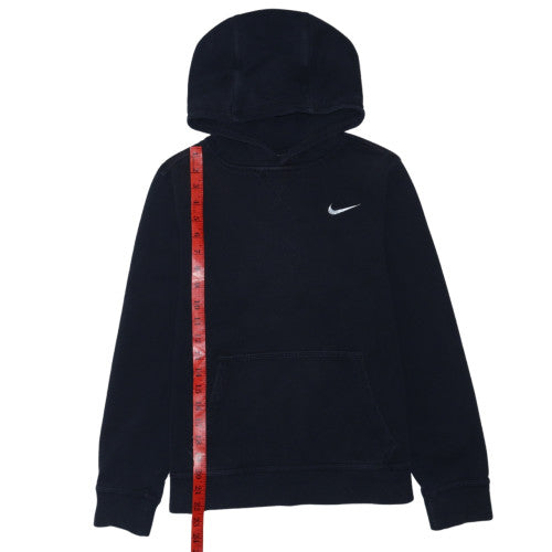 Nike Boys Black Pullover Hoodie 12-13 Years Fleece Lined Sportswear