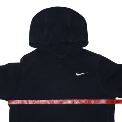 Nike Boys Black Pullover Hoodie 12-13 Years Fleece Lined Sportswear